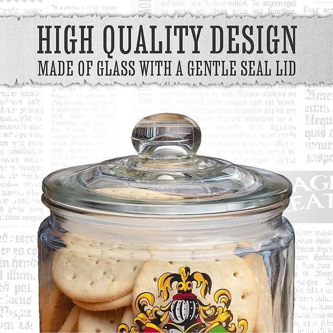 Baratol za piškote s motivom Harry Potter, steklo, s grbom Hogwarts