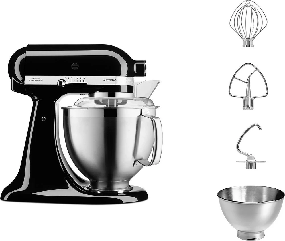 Kuhinjski mešalnik 4,8 L KitchenAid 5KSM185PSEOB, črn