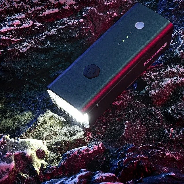 Kolesarska luč 260 lm Rockbros 24510003001, 1500 mAh, LED, črna