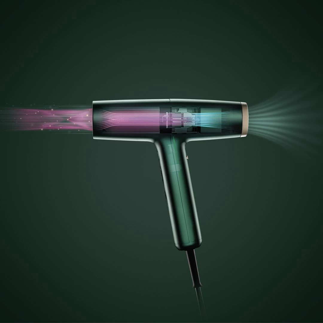 Sušilec za lase BaByliss Air Power Pro D6555DE, 1700 W, zelen