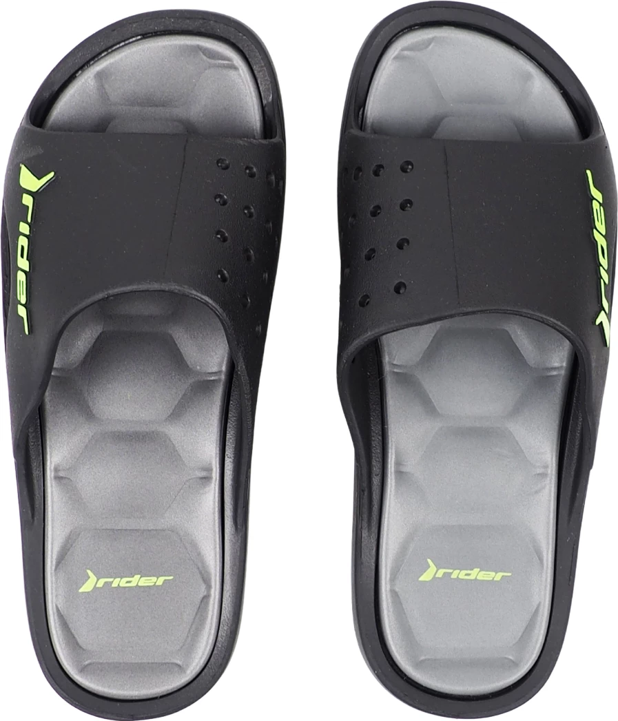 Natikače za moške Rider, črno-sivo-zelene