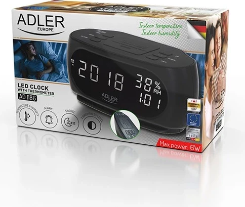 Digitalna ura Adler AD 1186, črna