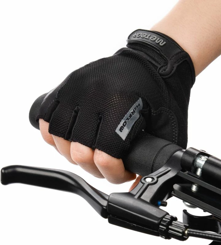 Rokavice za kolo (unisex) Meteor, črne