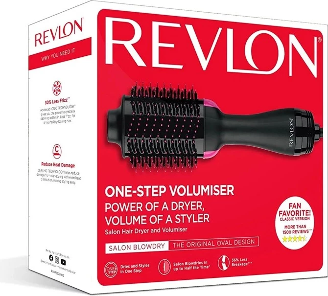 Stilizirna krtača za lase Revlon RVDR5222E, črno/roza