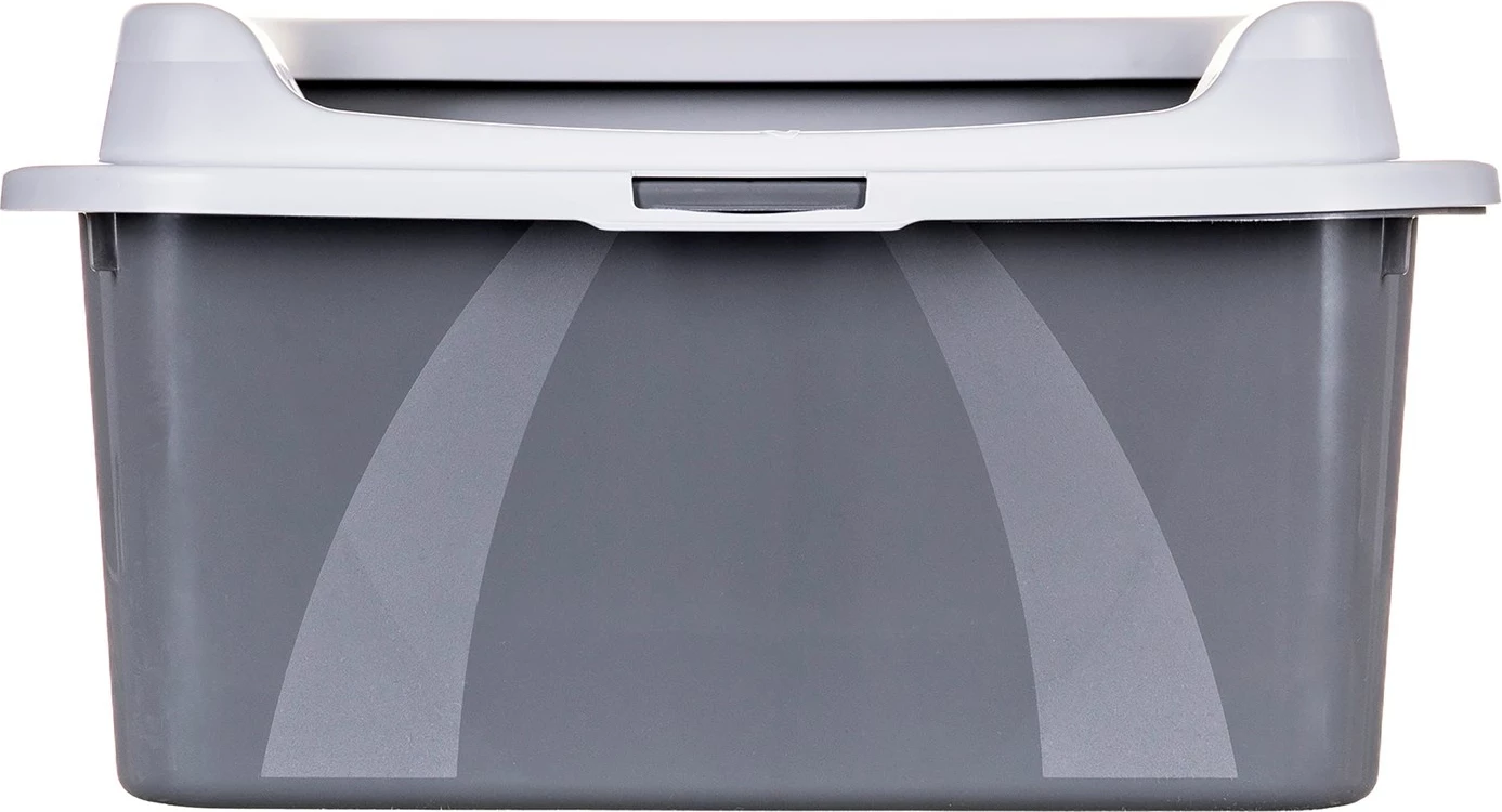 Kompaktna mačja posoda za mesto DIAMENTIQ Bonita, plastika, siva