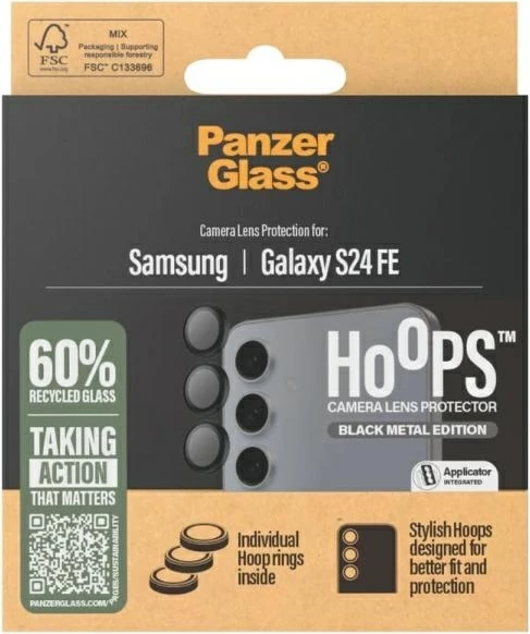 Ovitek za kamero PanzerGlass Hoops za Samsung Galaxy S23 FE, črn