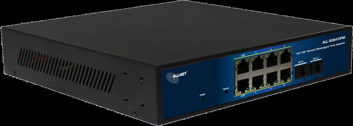 Pametni PoE preklopnik ALLNET ALL-SG8410PM, 8+2 vrat Pametni PoE preklopnik ALLNET ALL-SG8410PM, 8+2 vrat