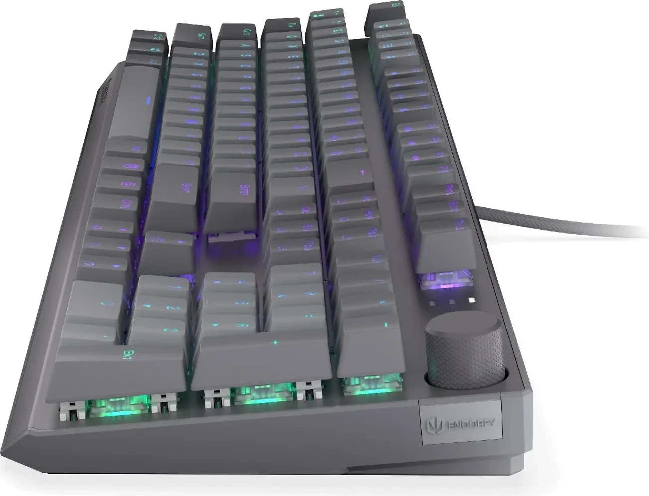Mehanska tipkovnica Endorfy Thock V2, RGB, polna velikost, USB-C, siva