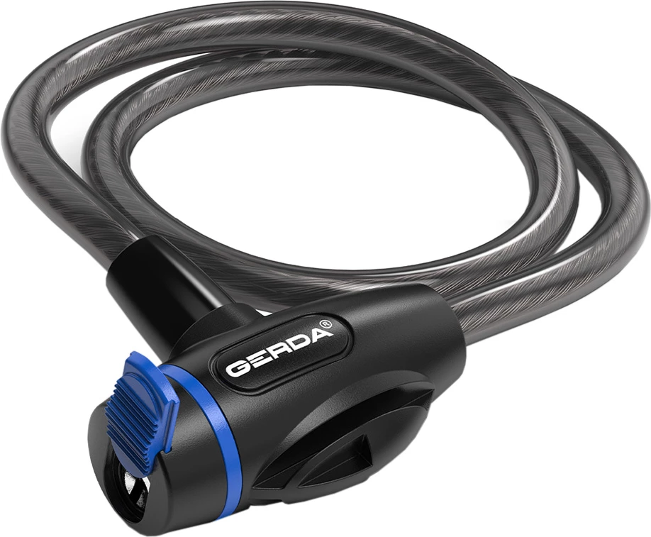 Kolesarska ključavnica Gerda Loop Flex 650/10T, črna