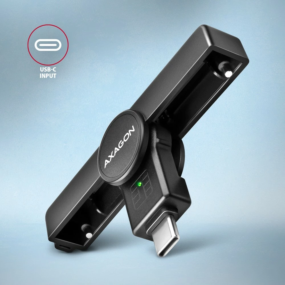 Pameten čitalec kartic AXAGON CRE-SMPC, USB-C, črn Pameten čitalec kartic AXAGON CRE-SMPC, USB-C, črn