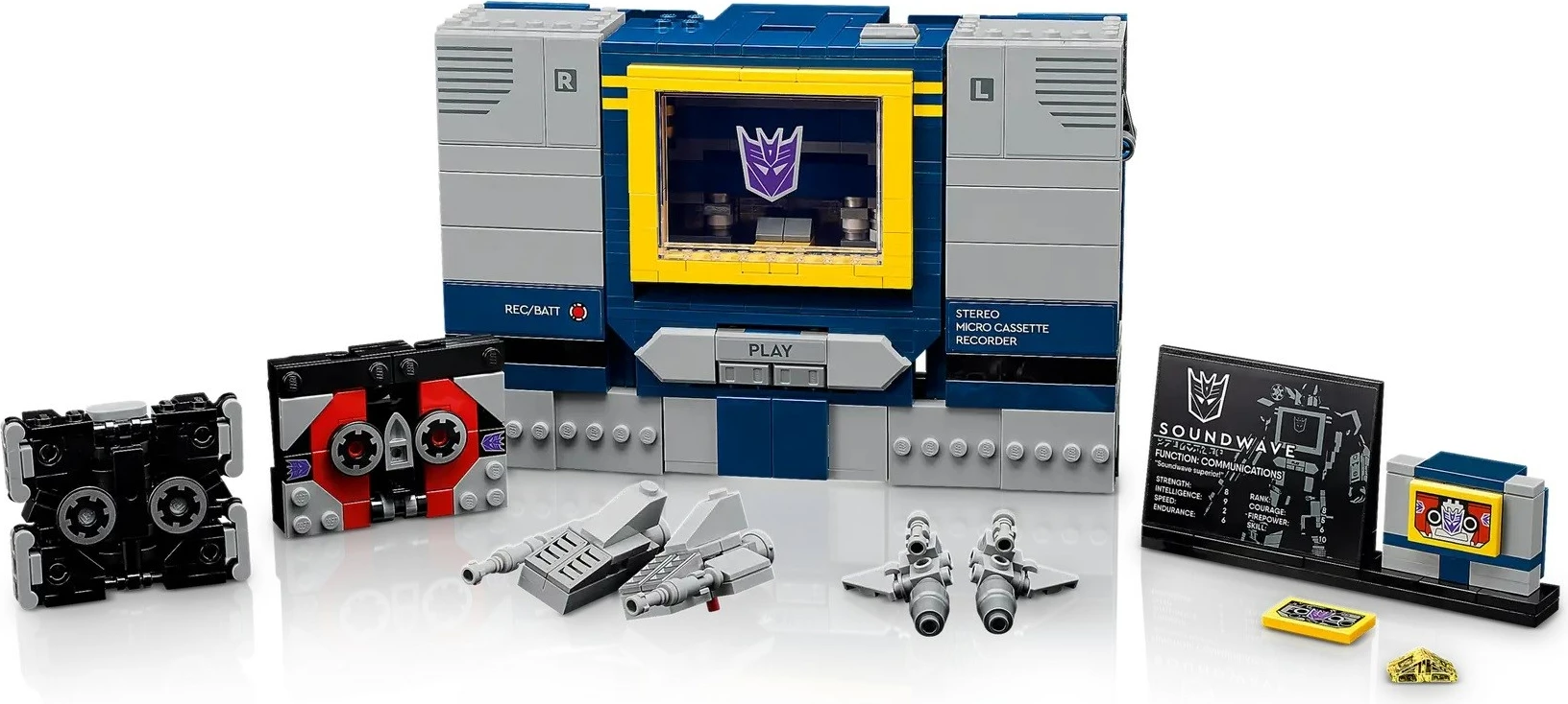 Set za gradnjo Transformers Soundwave, LEGO ICONS 10358, 1508 kosov, za odrasle