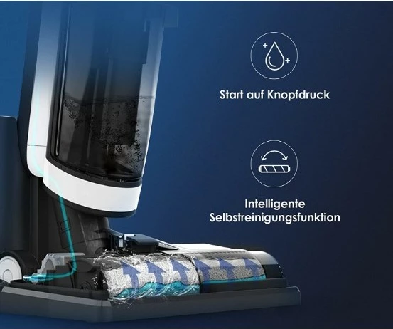 Kombiniran sesalnik in čistilec tal Tineco FLOOR ONE S3 Extreme, 2-v-1, brezžičen, 35 min, moder/bele