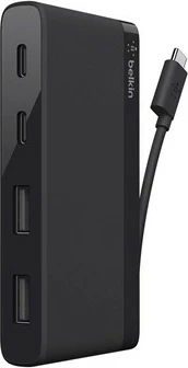 USB-C razdelilec Belkin 4-vratni, 2x USB A, 2x USB C, črn