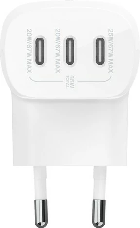 Hitri polnilec 67 W, 3 USB-C vrata, bel Belkin WCC002VFWH
