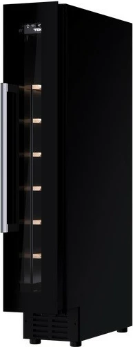 Vgradni hladilnik za vino, TEKA RVU 10008 GBK (113610003), 8 steklenic, zaslon in elektronsko upravljanje, LED, črn, razred G