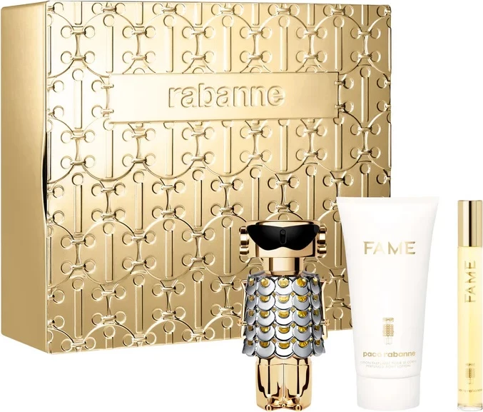 Set Eau de Parfum Fame, 50 ml + 10 ml mini + balzam za telo 75 ml, Paco Rabanne