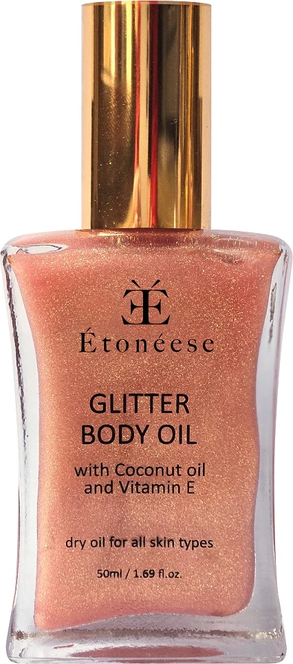 Suho olje za telo z zlatim sijajem Glow Rose za ženske, Etoneese, 50 ml