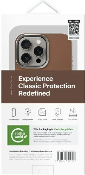 Zaščitni ovitek UNIQ Lyden DS za iPhone 16 Pro 6,3", MagClick, karamel/ivory