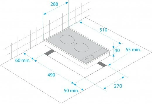 Plošča za kuhanje z indukcijo Beko HDCC 32200 X, 1700 W, črna