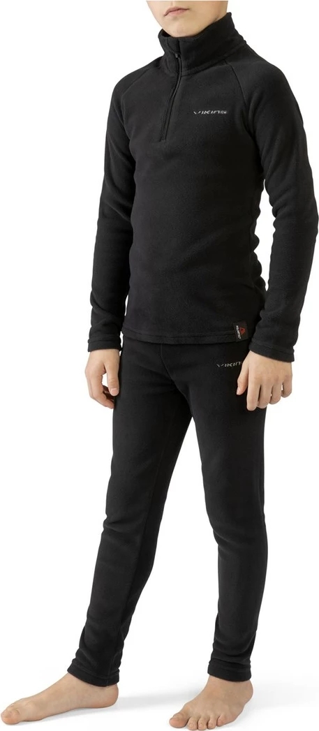 Termoaktivni spodnji komplet za otroke Viking Arctis Polartec, 140–152 cm, črn