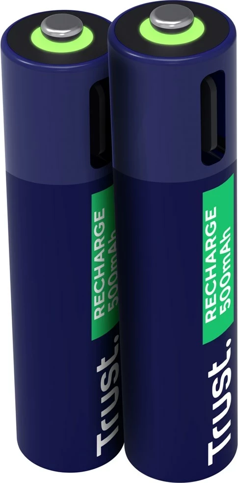 Polnilne baterije AAA 500 mAh, zelene, Trust 25585, 2 kosa