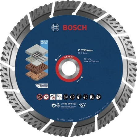 Rezalni disk EXPERT Multi Material 230 mm, diamantni - Bosch