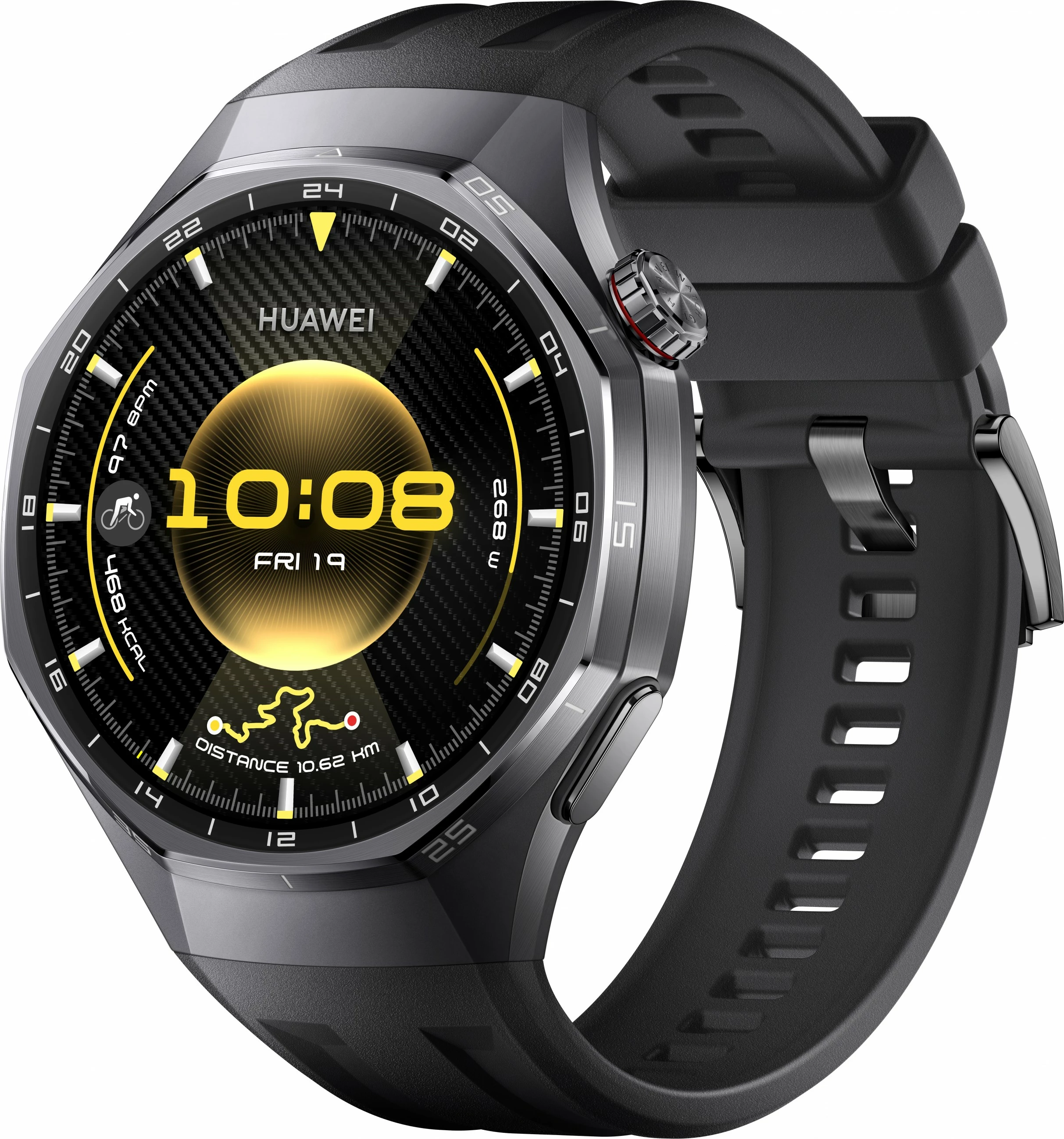 Pametna ura Huawei WATCH GT6 Pro 46mm Atum-B29F, črn pašček iz fluoroelastomera