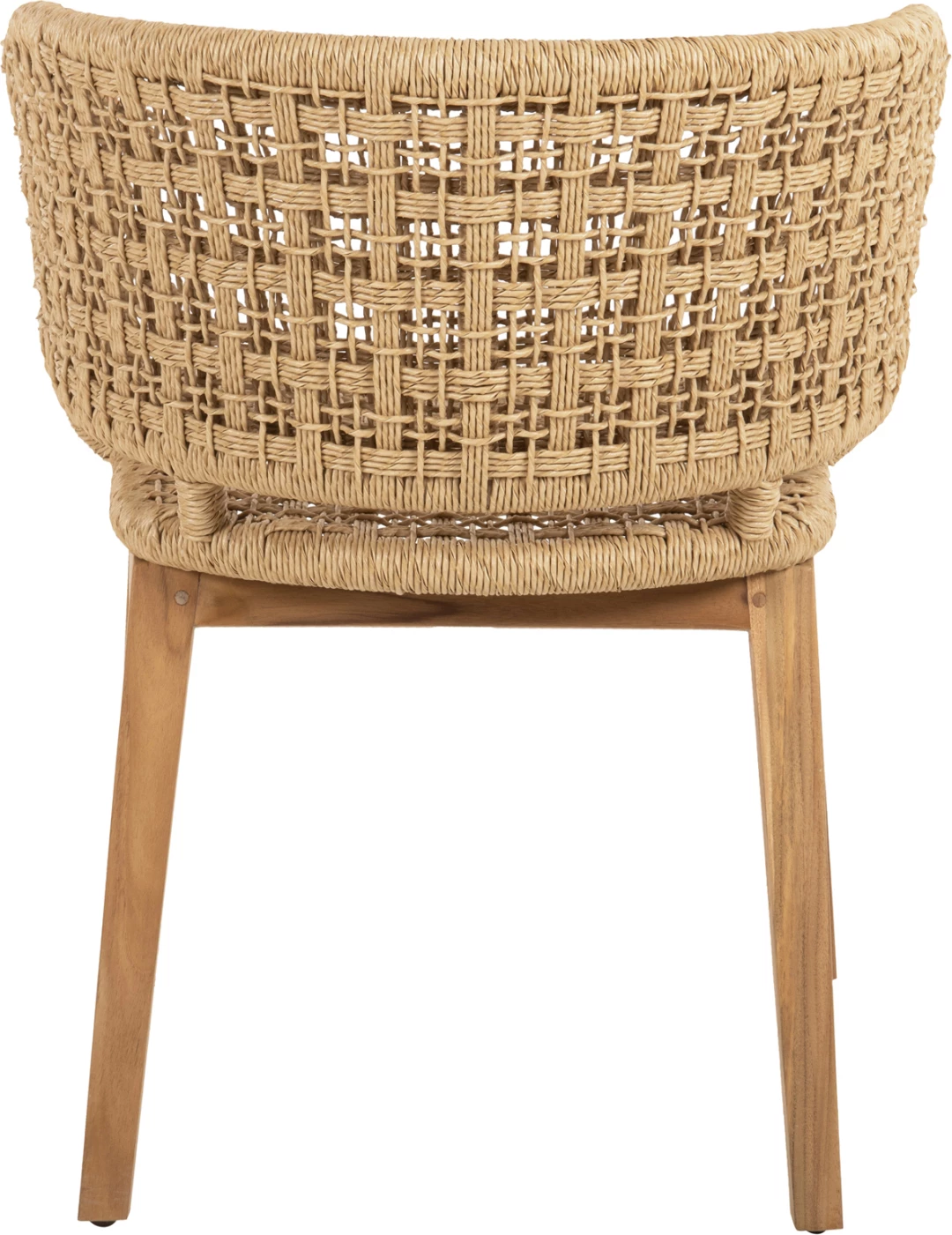 Notranji naslanjač FARLEY FH9827 iz tikovine in sintetične vrvi v naravni barvi 57x58x86H cm