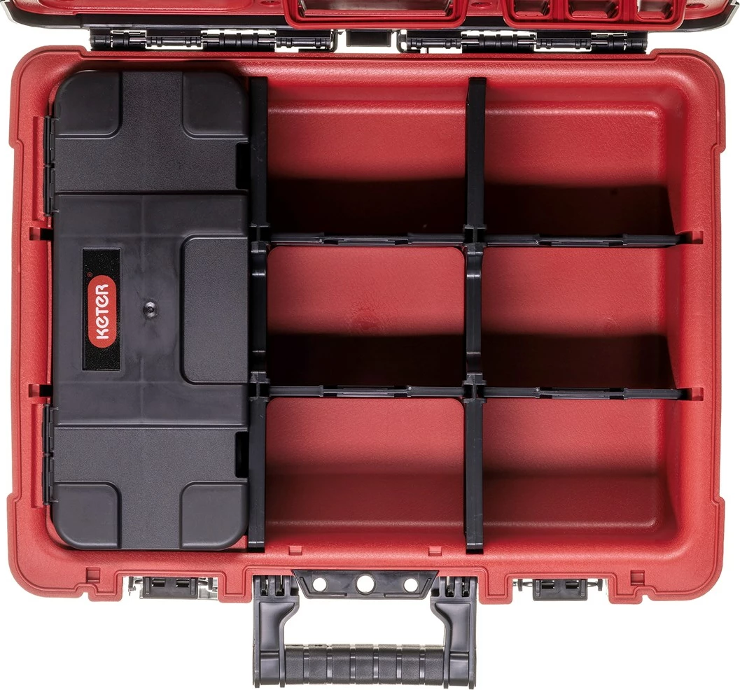 Kovček za orodje Keter 237003, polipropilen, črno/rdeč