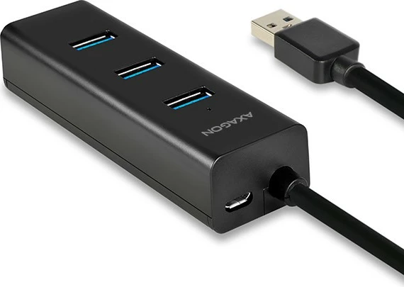 USB razdelilec AXAGON HUE-S2B, 4 vrata, 30 cm kabel, črn USB razdelilec AXAGON HUE-S2B, 4 vrata, 30 cm kabel, črn