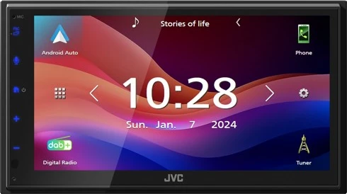 Multimedijski predvajalnik 6,8" JVC KW-M595DBT, Bluetooth, Apple CarPlay, Android Auto, črn