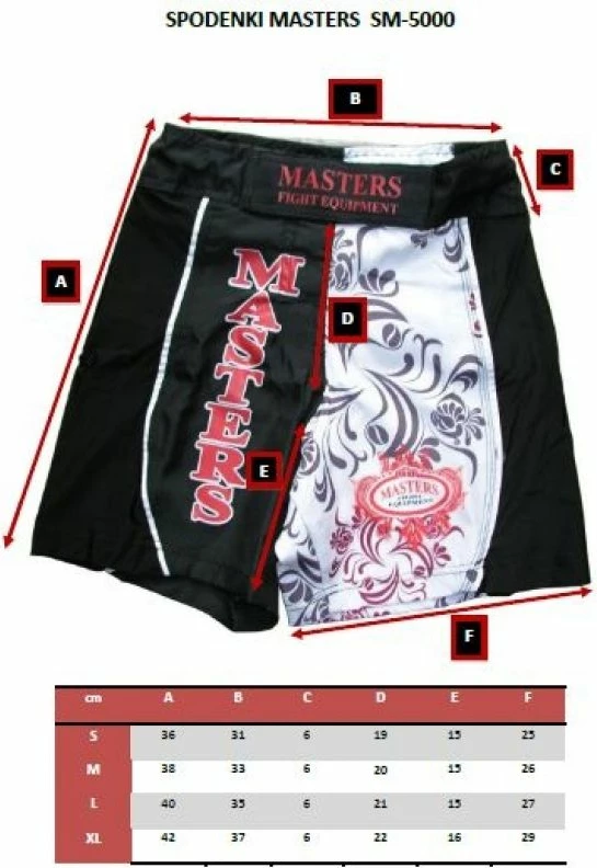 Šorce za otroke Masters, bele in črne