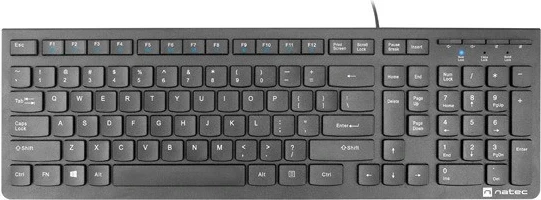 Ergonomska žična tipkovnica Natec Discus 2, črna