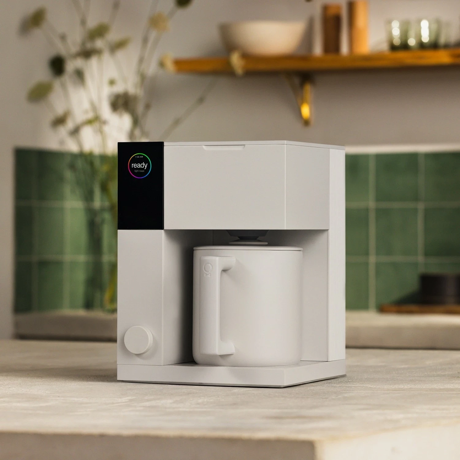 Kapljični aparat za kavo Fellow Aiden, 10 skodelic, Wi‑Fi, barvni zaslon, mat bela