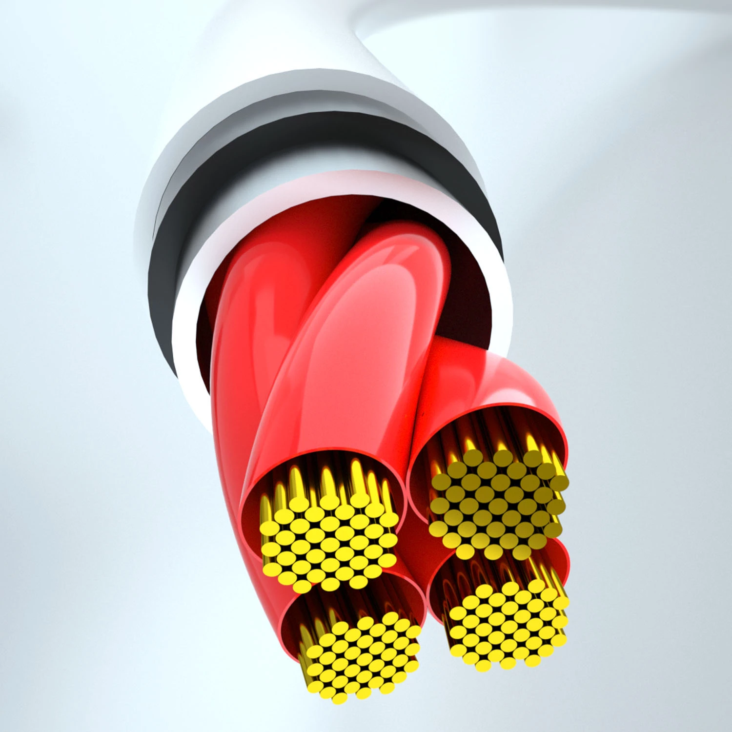 3-v-1 USB kabel Dudao L8AW, 1,2 m, 6A, bel