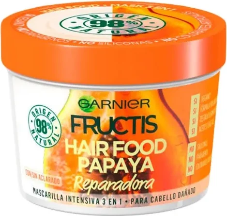 Maska za lase Papaya, Garnier Fructis Hair Food, 390 ml