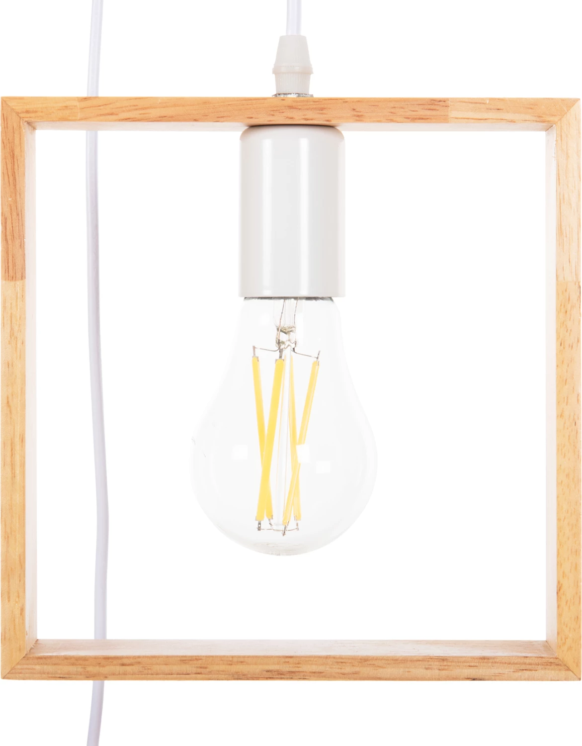 Stropna viseča svetilka FH4072 3-lučna lesene geometrijske oblike