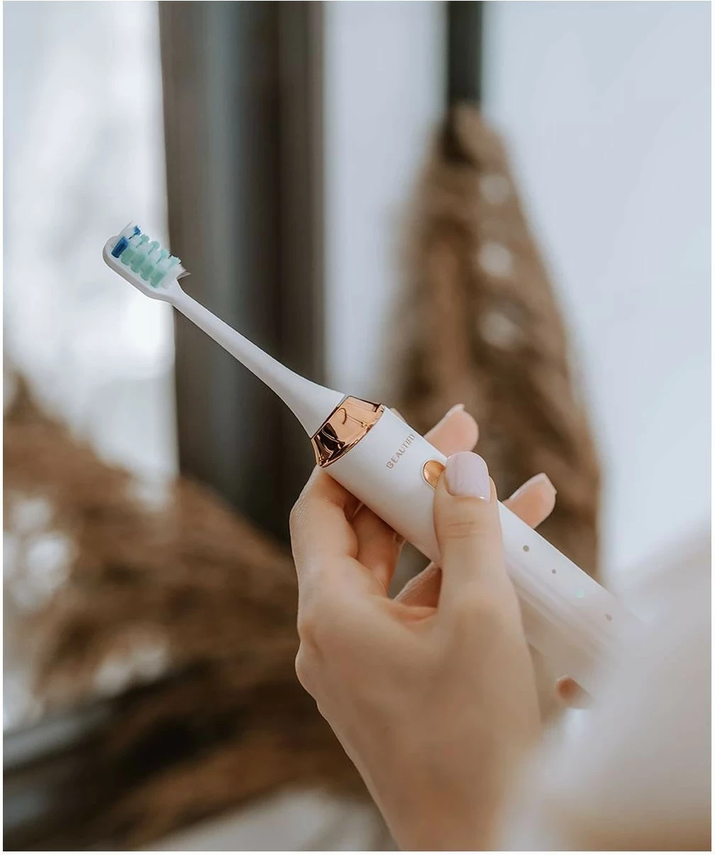 Sončna zobna ščetka Beautifly White Smile, 5 načinov čiščenja, IPX7, bela