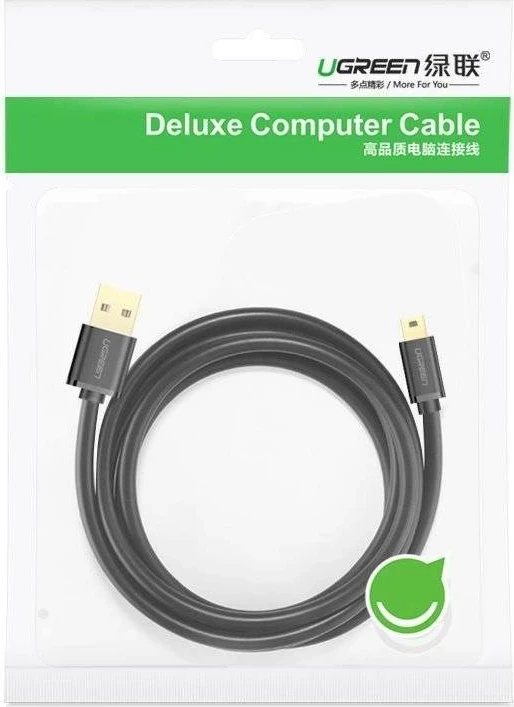 Kablu USB, mini-USB, 3 m, črn UGREEN US132 Kablu USB, mini-USB, 3 m, črn UGREEN US132