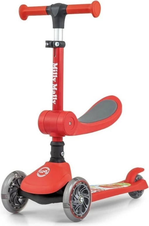 Trotinet za otroke Fuzzy Milly Mally 5752, 3 kolesa, rdeč