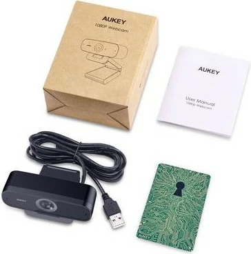 Spletna kamera AUKEY Impression, 2 MP, 1920 x 1080, Full HD, 30 fps, črna