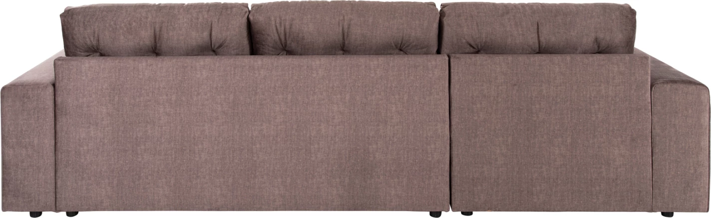 Kotna (leva) raztegljiva sedežna garnitura z ležiščem in shranjevalnim prostorom Clancy FH3281.03L rjava tkanina 308x181x92H cm