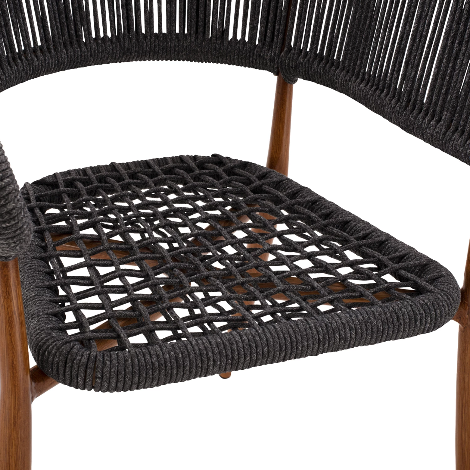 Aluminijasti naslanjač EULO FH5783.11 rjav-sintetični ratan siv 55,5x63,5x78Hcm