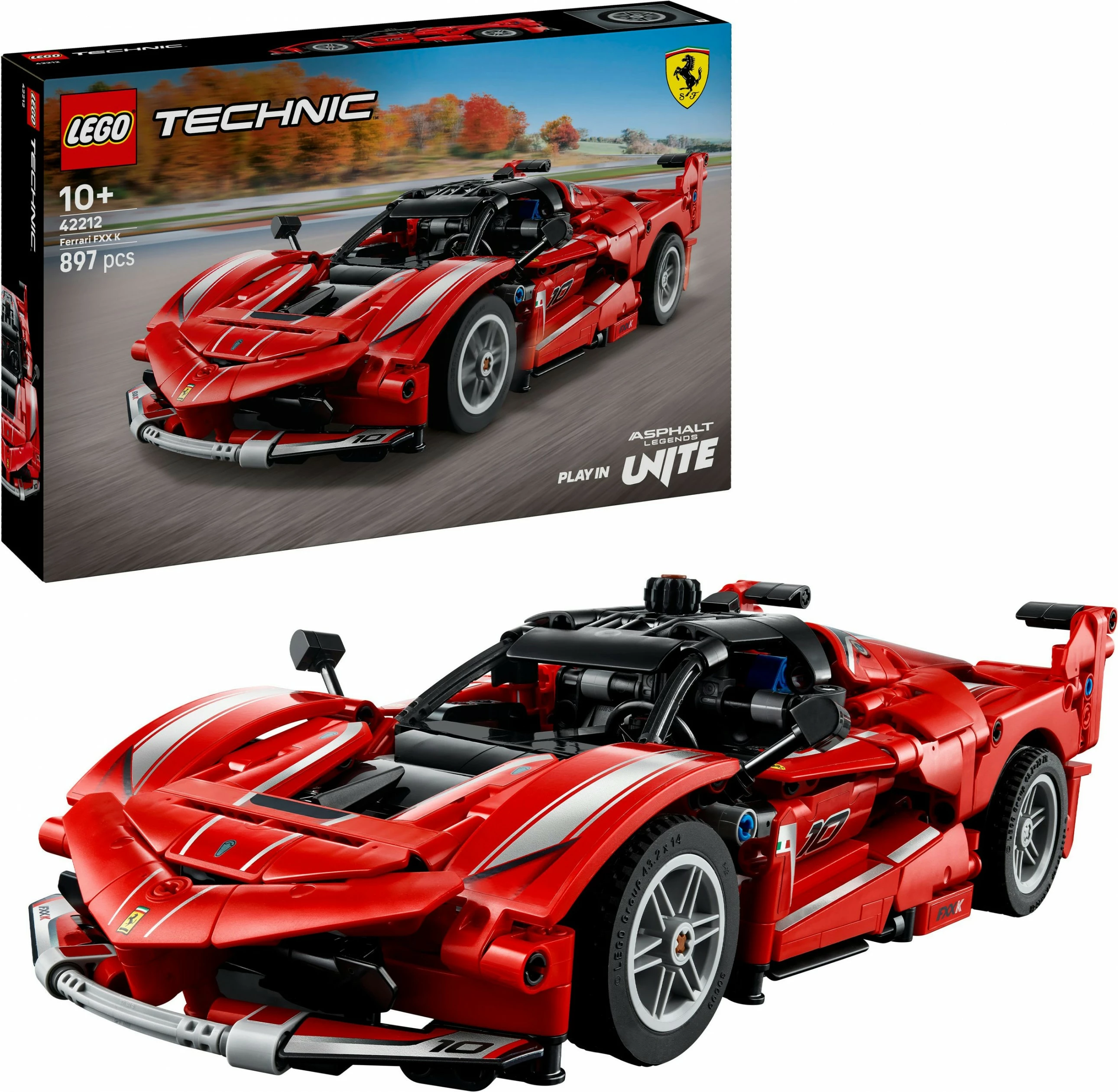 Detajni komplet za sestavljanje Ferrari FXX K LEGO Technic 42212, 897 kosov, večbarven
