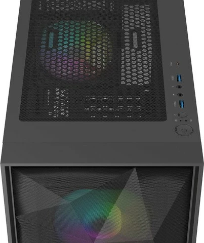 Midi tower ohišje z ARGB osvetlitvijo Natec Genesis Diaxid 605, črno