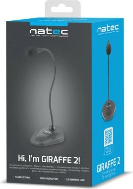 Namizni mikrofon Natec Giraffe 2 NMI-1563, 1,8 m, minijack 3,5 mm, črn