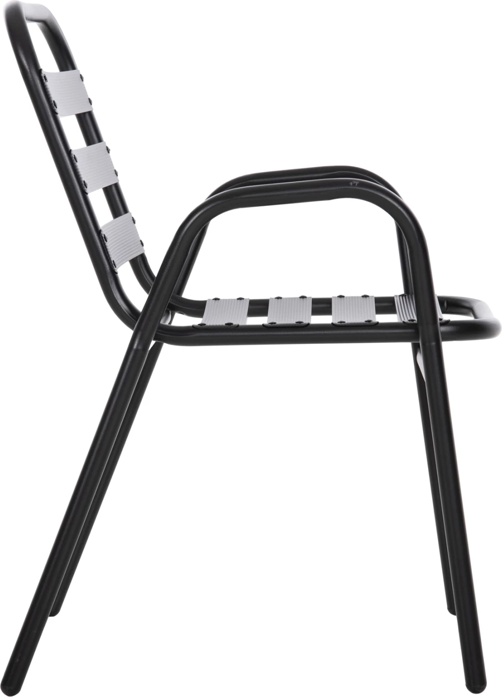 Stol Prelude FH5970.03 kovinski okvir-aluminij sedež in naslonjalo-črna 54x56x79Hcm