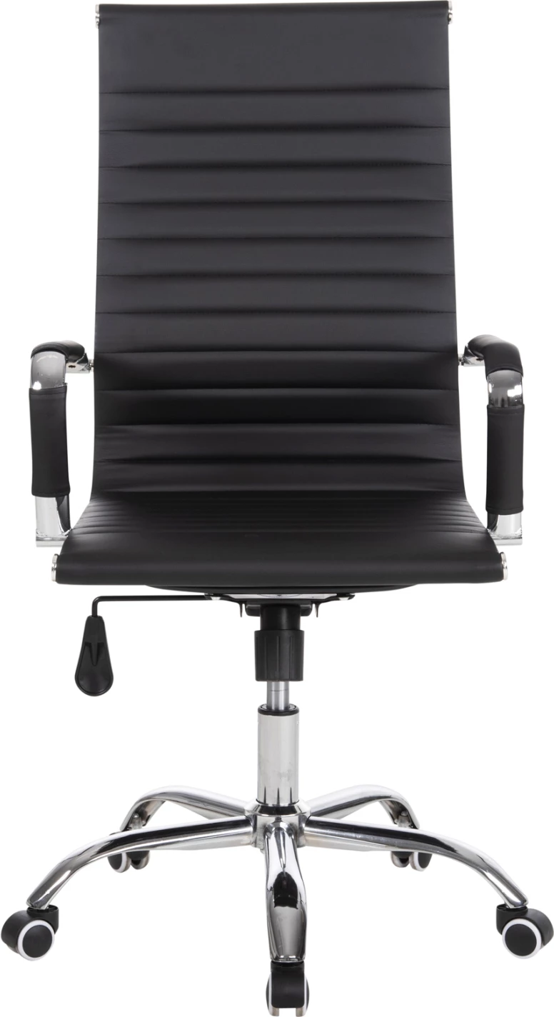 Pisarniški stol za vodje BOSS FH1059.31 črn PU-kromiran kovinski okvir in podstavek 54x57x110Hcm