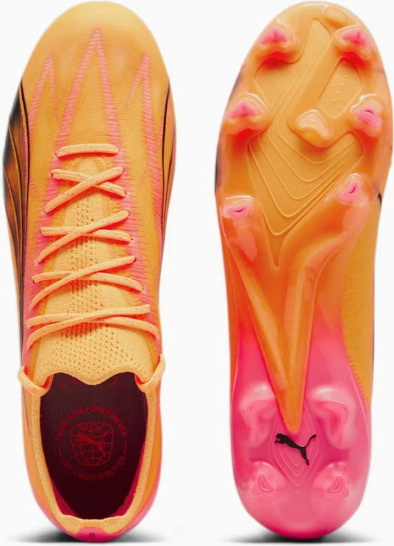 Nogometni čevlji za moške, oranžni Puma Ultra Ultimate M 107744-03