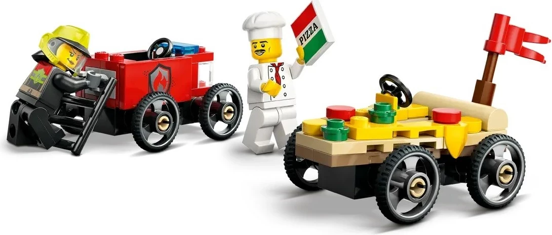 Set LEGO City Pizza proti gasilskemu tovornjaku 60458